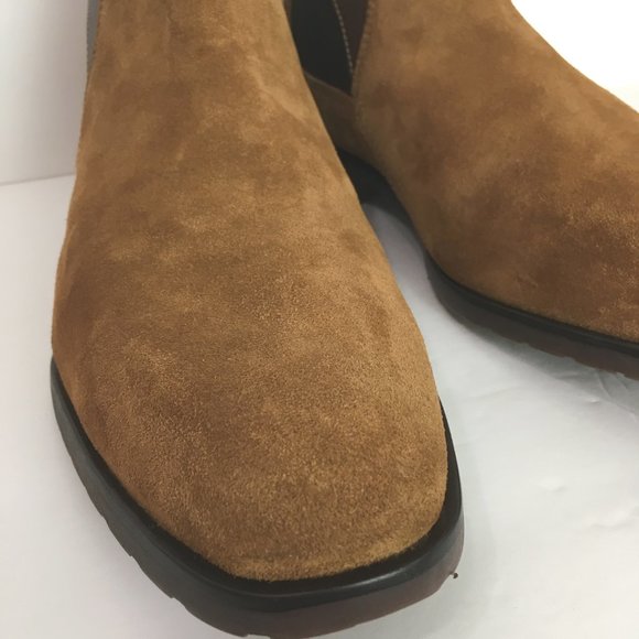 Stacy Adams Men's Roane Brown Tan Suede Leather Chelsea Boots Size 11.5 NEW - Picture 4 of 12